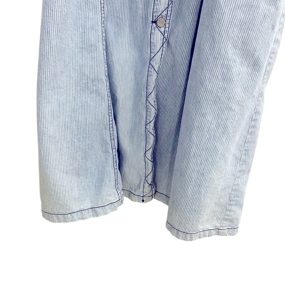 Vintage OUTLAW Western Denim Dress Striped Size 7 - Picture 7 of 8